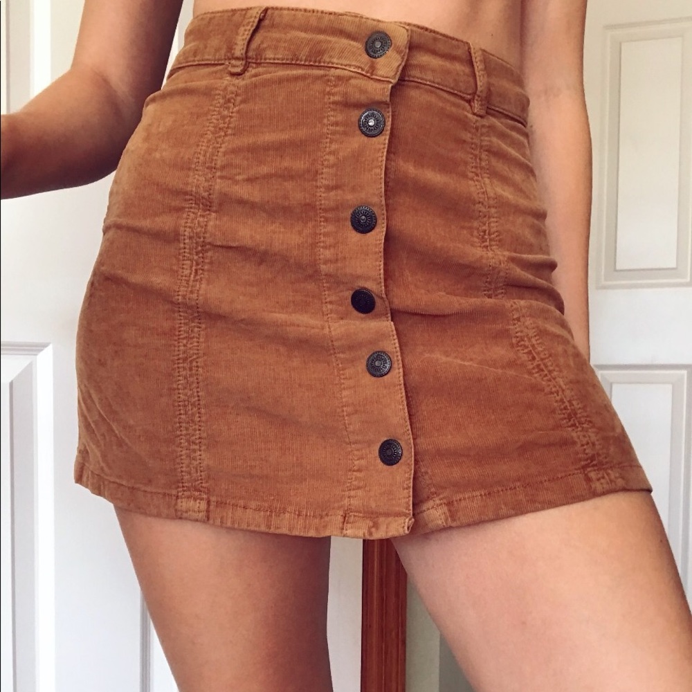 American Eagle Button Up Corduroy Skirt